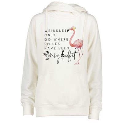 Wrinkles Only Go Where Smiles Have Been Memorial Womens Funnel Neck Pullover Hood