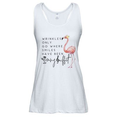 Wrinkles Only Go Where Smiles Have Been Memorial Ladies Essential Flowy Tank