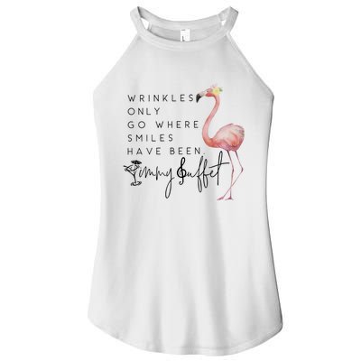 Wrinkles Only Go Where Smiles Have Been Memorial Women’s Perfect Tri Rocker Tank