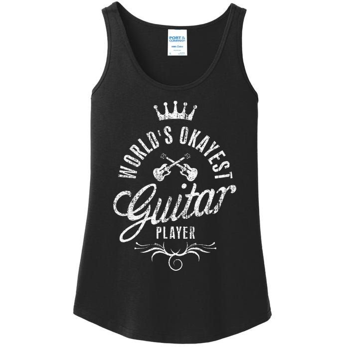 World's Okayest Guitar Player Vintage Ladies Essential Tank