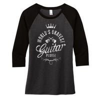 World's Okayest Guitar Player Vintage Women's Tri-Blend 3/4-Sleeve Raglan Shirt