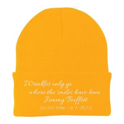 Wrinkles Only Go Where The Smiles Have Been Jimmy Buffett Knit Cap Winter Beanie