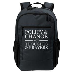 Wear Orange Gun Violence Policy & Change Not Thoughts Prayer Daily Commute Backpack