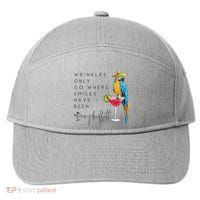 Wrinkles Only Go Where Smiles Have Been Cute Parrot Mexican 7-Panel Snapback Hat