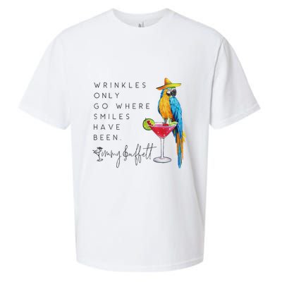 Wrinkles Only Go Where Smiles Have Been Cute Parrot Mexican Sueded Cloud Jersey T-Shirt