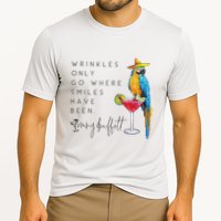 Wrinkles Only Go Where Smiles Have Been Cute Parrot Mexican Cooling Performance Crew T-Shirt