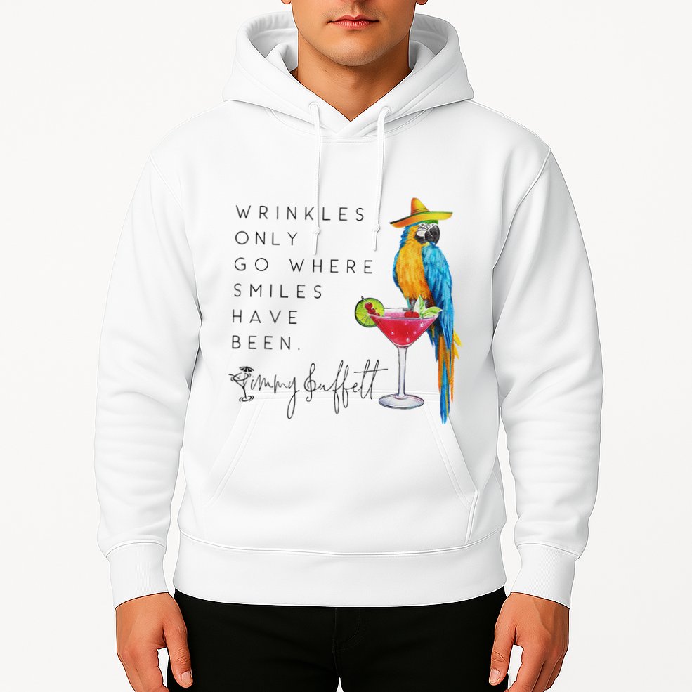 Wrinkles Only Go Where Smiles Have Been Cute Parrot Mexican Hoodie
