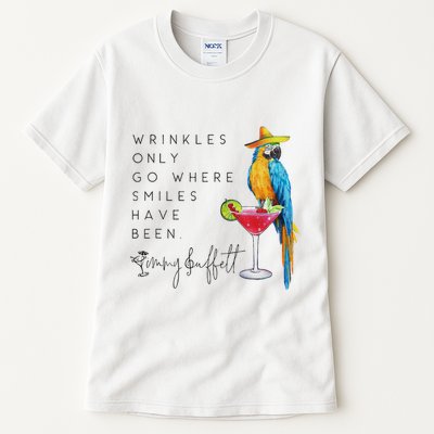 Wrinkles Only Go Where Smiles Have Been Cute Parrot Mexican Tall T-Shirt