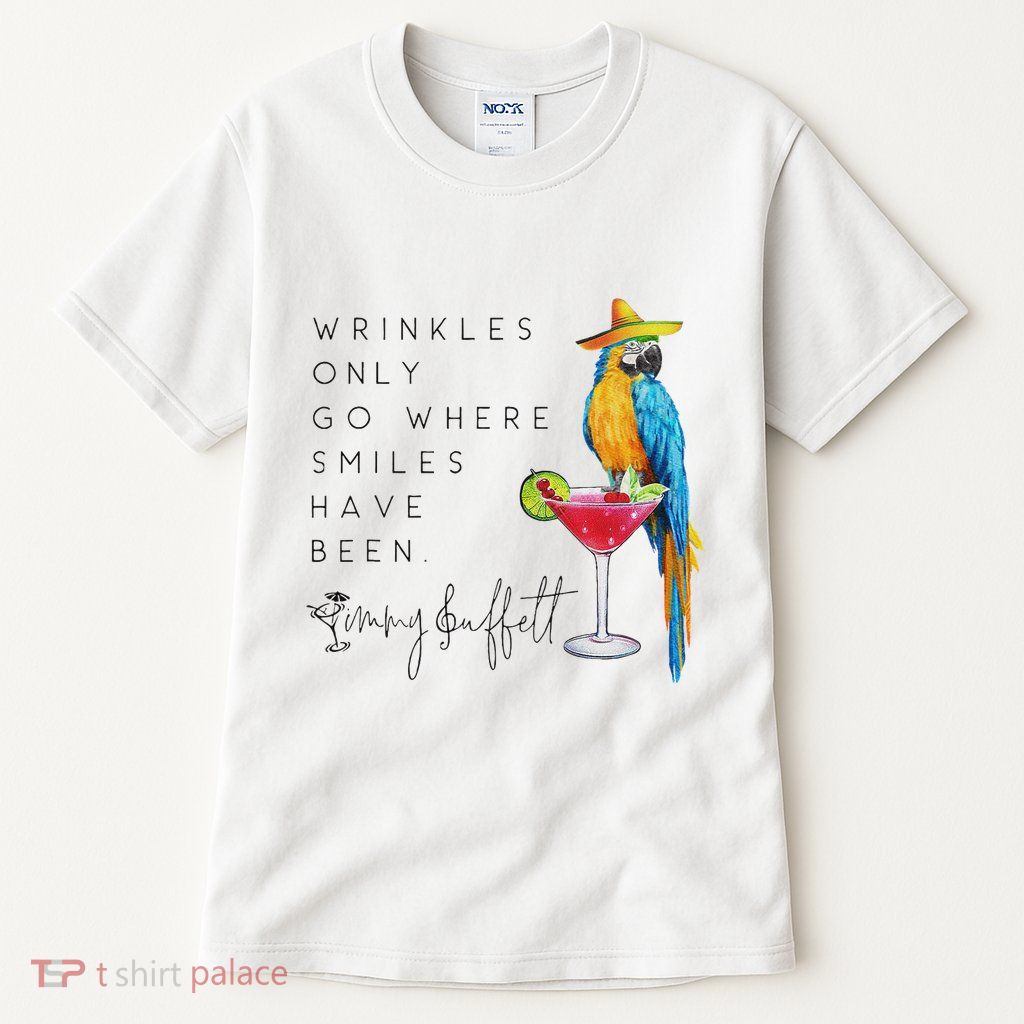 Wrinkles Only Go Where Smiles Have Been Cute Parrot Mexican Tall T-Shirt