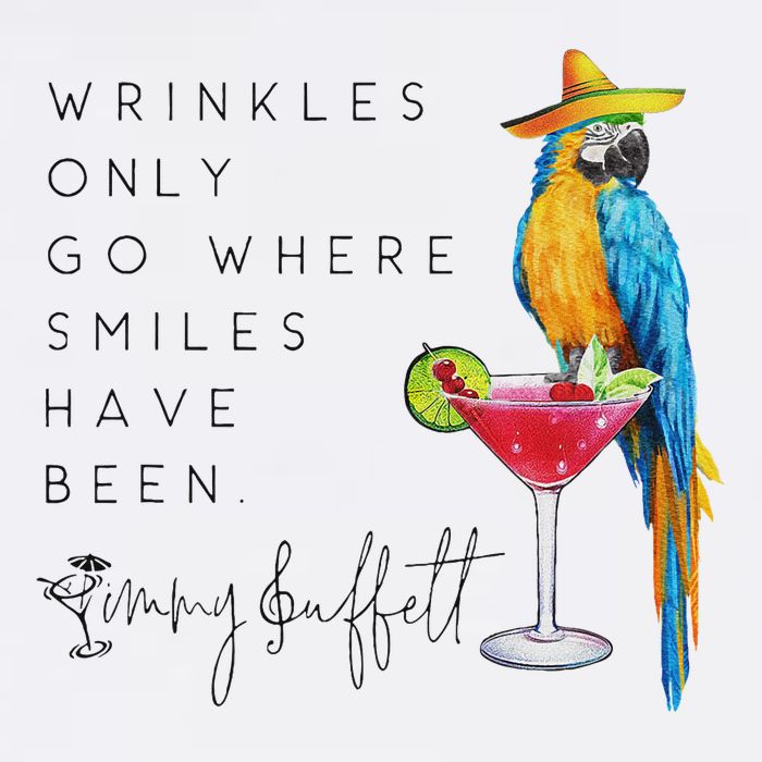 Wrinkles Only Go Where Smiles Have Been Cute Parrot Mexican Sustainable Bucket Hat