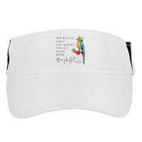 Wrinkles Only Go Where Smiles Have Been Cute Parrot Mexican Adult Drive Performance Visor