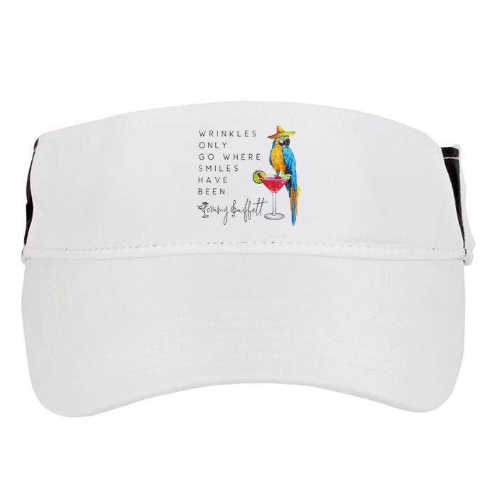 Wrinkles Only Go Where Smiles Have Been Cute Parrot Mexican Adult Drive Performance Visor
