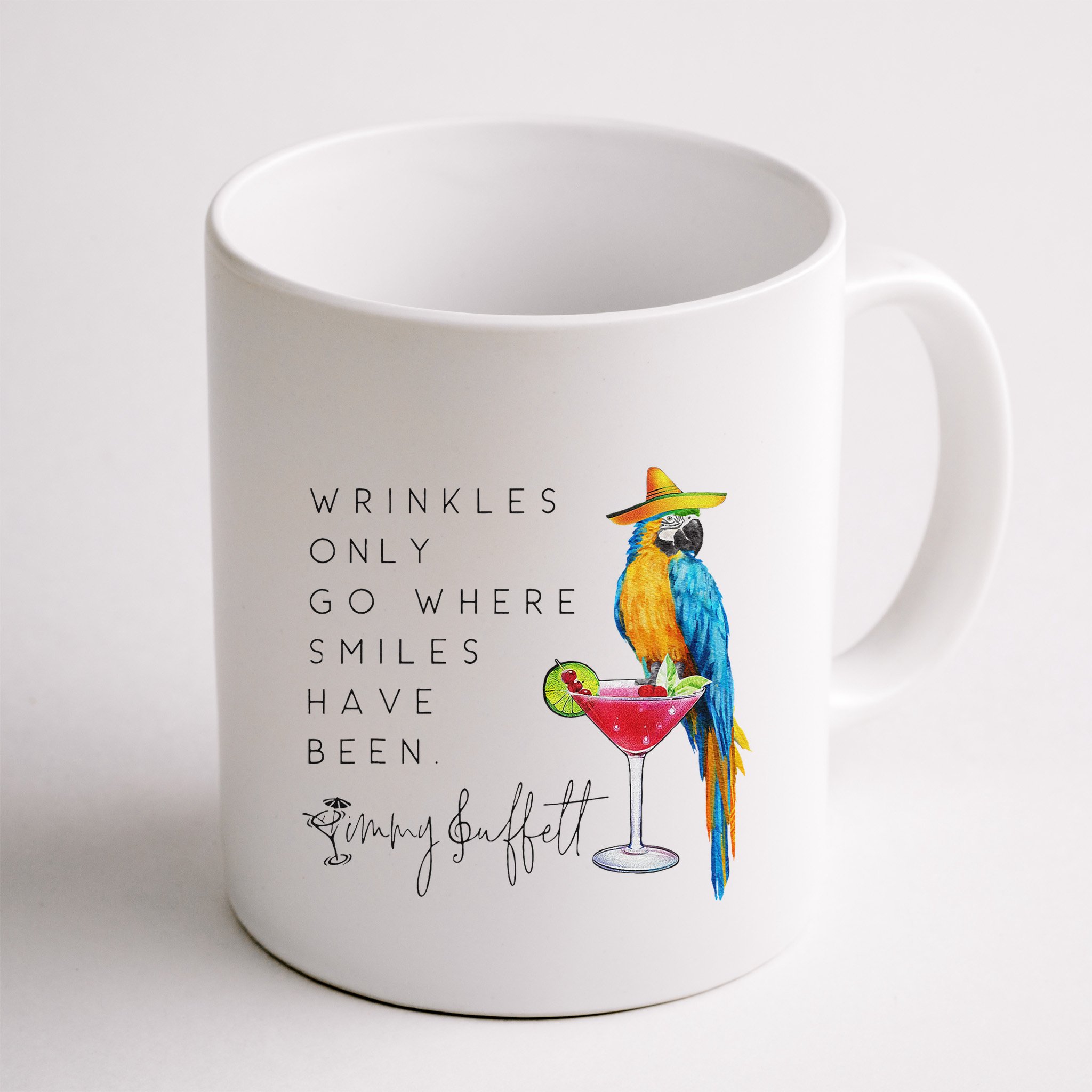Wrinkles Only Go Where Smiles Have Been Cute Parrot Mexican Mug