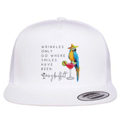 Wrinkles Only Go Where Smiles Have Been Cute Parrot Mexican Flatbill Hat
