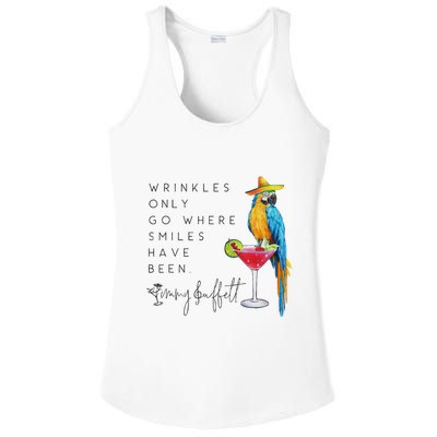 Wrinkles Only Go Where Smiles Have Been Cute Parrot Mexican Ladies PosiCharge Competitor Racerback Tank
