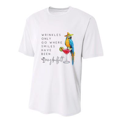 Wrinkles Only Go Where Smiles Have Been Cute Parrot Mexican Youth Performance Sprint T-Shirt