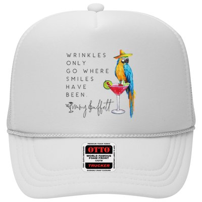 Wrinkles Only Go Where Smiles Have Been Cute Parrot Mexican Trucker Hat