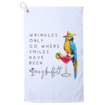 Wrinkles Only Go Where Smiles Have Been Cute Parrot Mexican Golf Towel