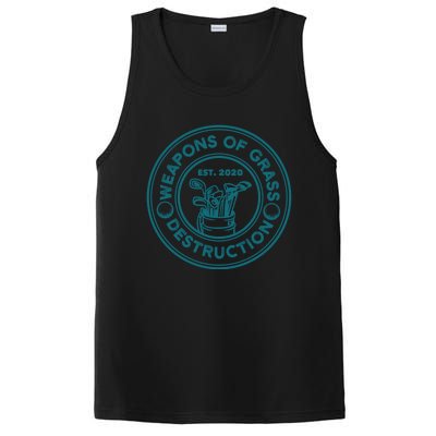 Weapons Of Grass Destruction Golf Funny Gift Dad Gift PosiCharge Competitor Tank