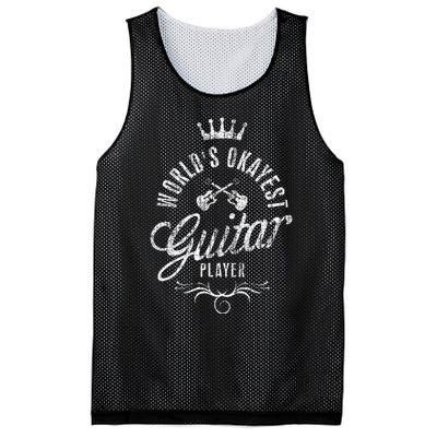 WorldS Okayest Guitar Player Mesh Reversible Basketball Jersey Tank