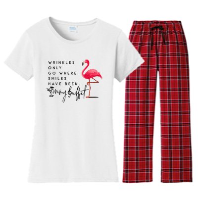 Wrinkles Only Go Where Smiles Have Been Women's Flannel Pajama Set