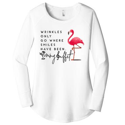 Wrinkles Only Go Where Smiles Have Been Women's Perfect Tri Tunic Long Sleeve Shirt