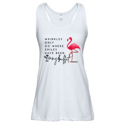 Wrinkles Only Go Where Smiles Have Been Ladies Essential Flowy Tank