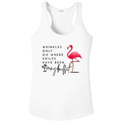 Wrinkles Only Go Where Smiles Have Been Ladies PosiCharge Competitor Racerback Tank