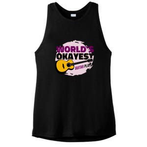 World's Okayest Guitar Player Ladies PosiCharge Tri-Blend Wicking Tank