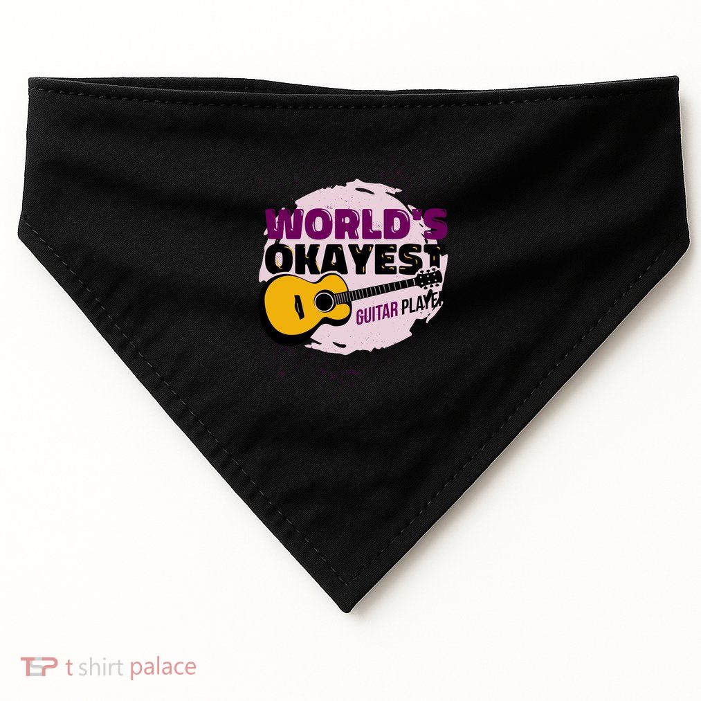 World's Okayest Guitar Player USA-Made Doggie Bandana