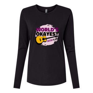 World's Okayest Guitar Player Womens Cotton Relaxed Long Sleeve T-Shirt