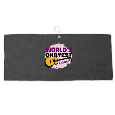 World's Okayest Guitar Player Large Microfiber Waffle Golf Towel