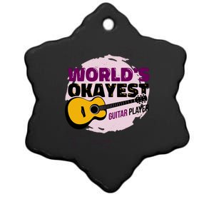 World's Okayest Guitar Player Ceramic Star Ornament