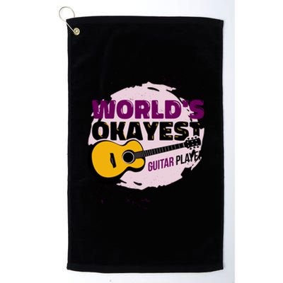 World's Okayest Guitar Player Platinum Collection Golf Towel