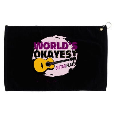 World's Okayest Guitar Player Grommeted Golf Towel