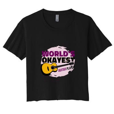 World's Okayest Guitar Player Crop Top