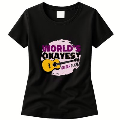 World's Okayest Guitar Player Womens T-Shirt