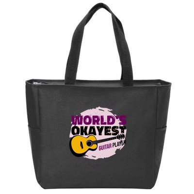 World's Okayest Guitar Player Zip Tote Bag