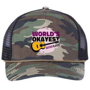 World's Okayest Guitar Player Retro Rope Trucker Hat Cap