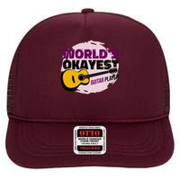 World's Okayest Guitar Player High Crown Mesh Back Trucker Hat