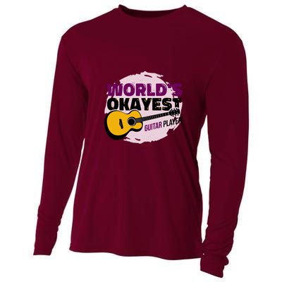 World's Okayest Guitar Player Cooling Performance Long Sleeve Crew