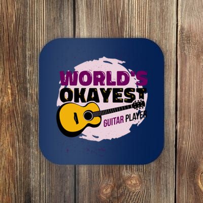 World's Okayest Guitar Player Coaster