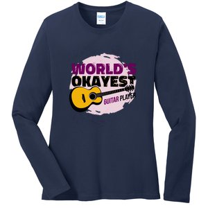 World's Okayest Guitar Player Ladies Long Sleeve Shirt