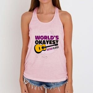 World's Okayest Guitar Player Women's Knotted Racerback Tank