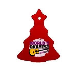 World's Okayest Guitar Player Ceramic Tree Ornament