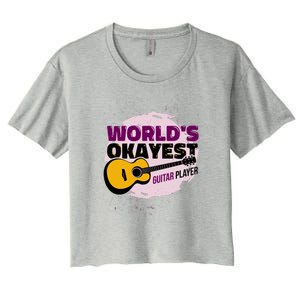 World's Okayest Guitar Player Women's Crop Top Tee