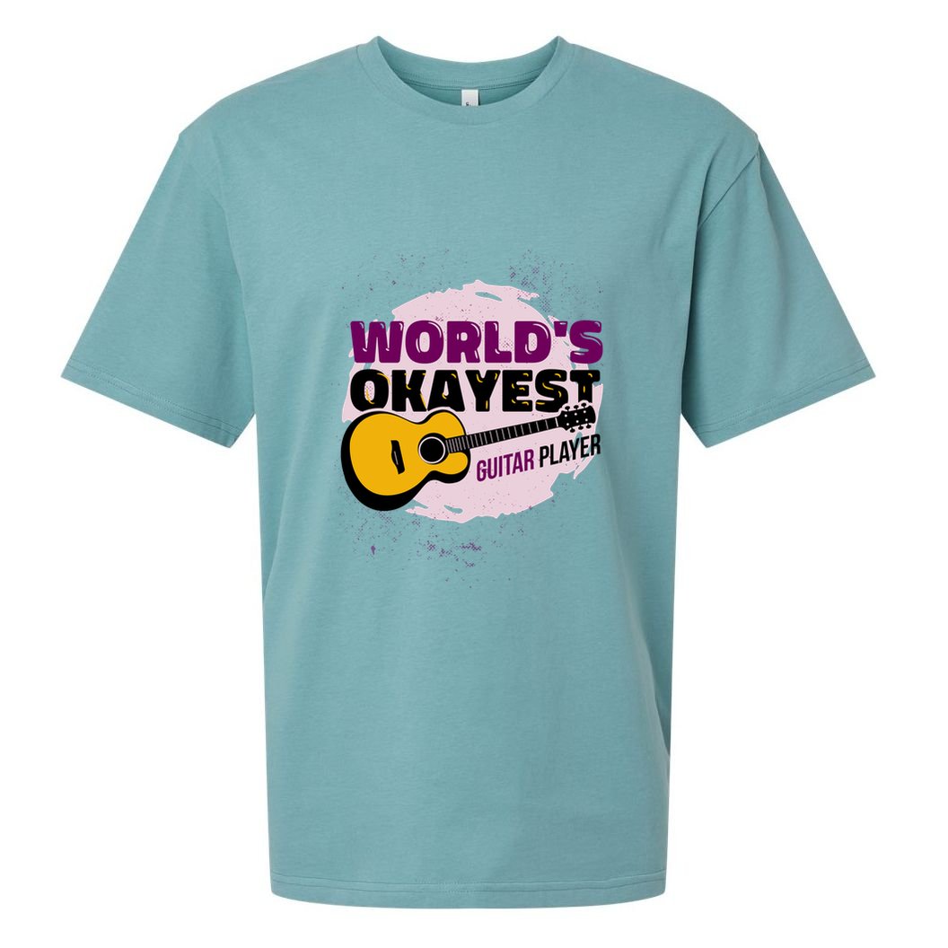 World's Okayest Guitar Player Sueded Cloud Jersey T-Shirt