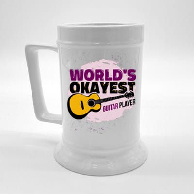 World's Okayest Guitar Player Beer Stein