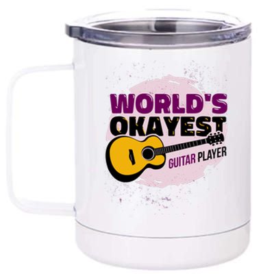 World's Okayest Guitar Player 12 oz Stainless Steel Tumbler Cup