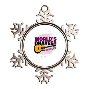 World's Okayest Guitar Player Metallic Star Ornament